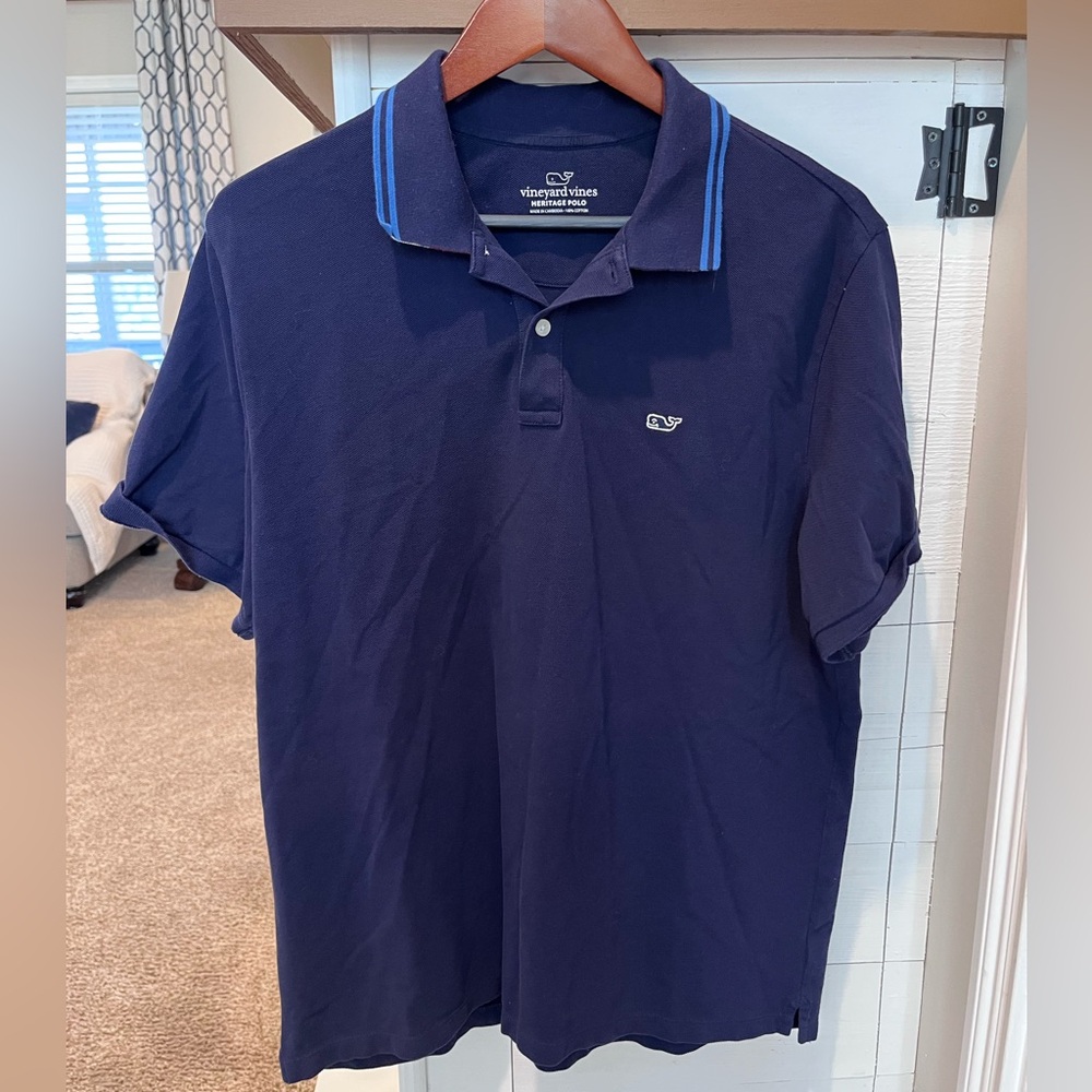 Vineyard Vines Heritage Polo Navy Size Large. 1109